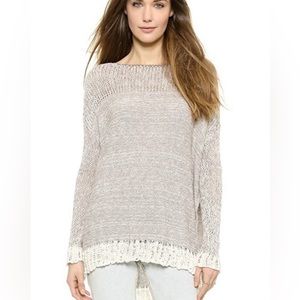 Free People lightweight sweater with knitted cuff size small